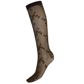 Wolford Floret Knee-Highs, Dark Wood